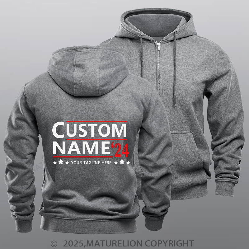 Maturelion  Men's Hoodie  Personalized Election Hoodie  Zipper Hoodie