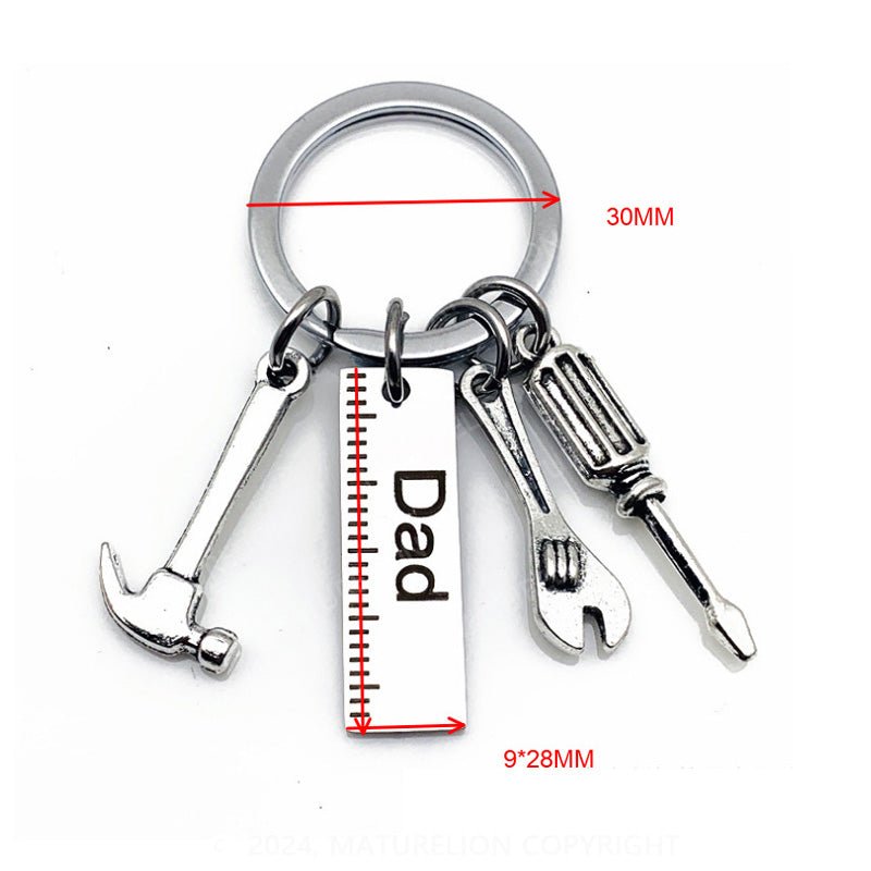 Maturelion Keychain Keyring with Tools Decoration-Hammer