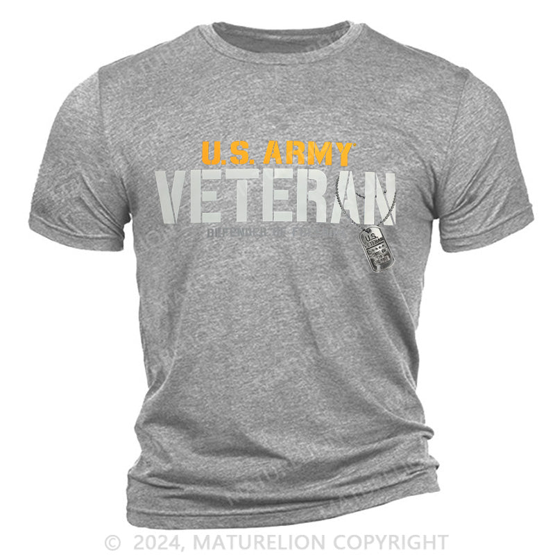 Maturelion Army Veteran Defender Cotton T-Shirt