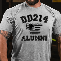 DD214 Alumni USA Flag Cotton T-shirt