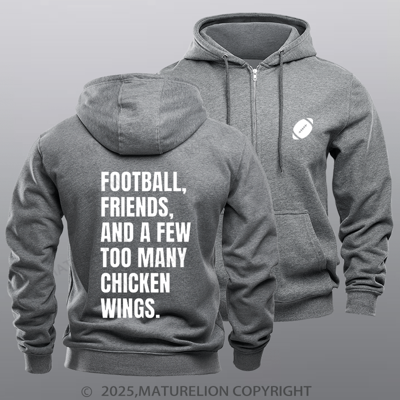 Maturelion Super Bowl Hoodie Super Bowl 2024 Humorous Sayings Zipper Hoodie