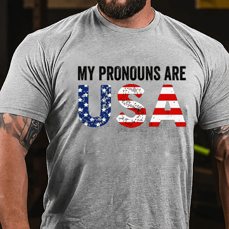 My Pronouns Are USA Cotton T-shirt