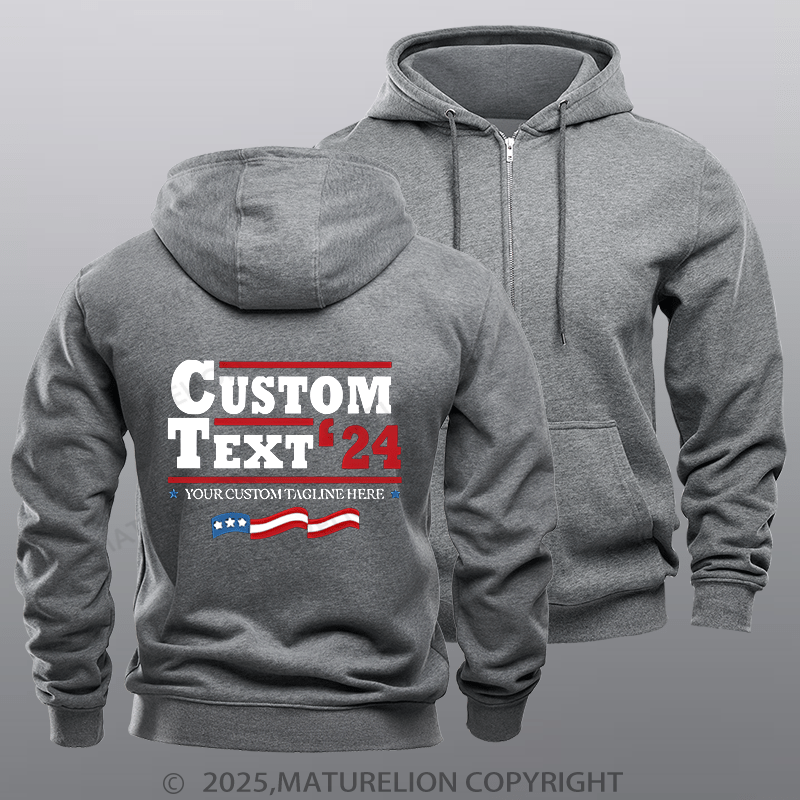 Maturelion  Men's Hoodie Personalized Election Hoodie  Zipper Hoodie