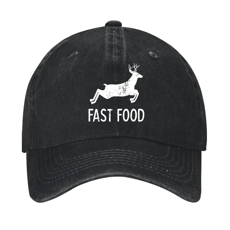 Fast Food Deer Print Cap