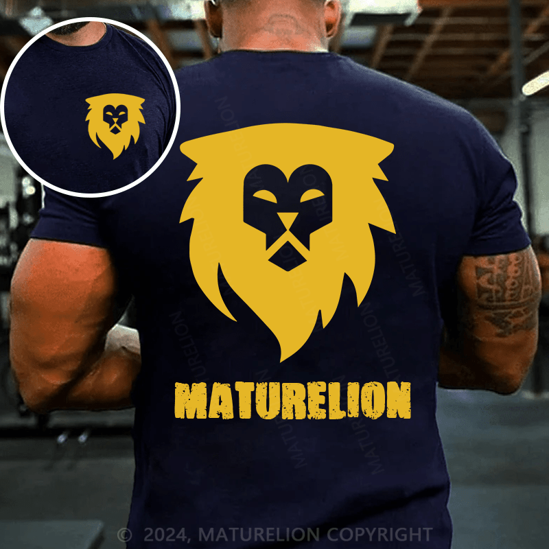 Maturelion classic  Mature Lion Printing Cotton T-Shirt