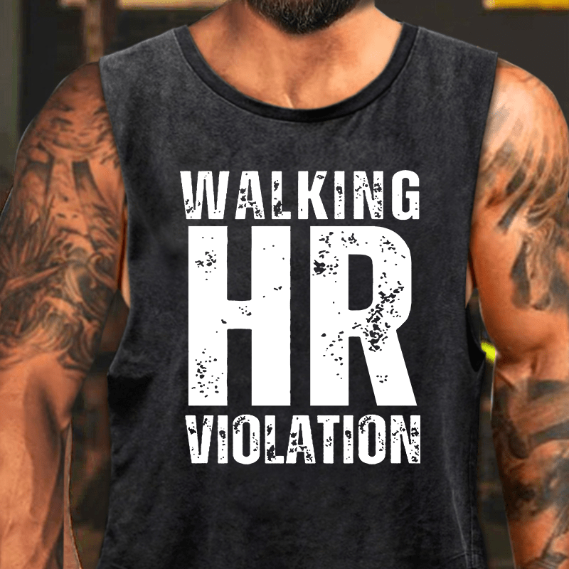 Walking HR Violation Washed Tank Top