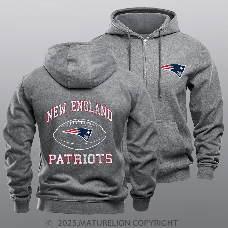 Maturelion Super Bowl Hoodie Youth Blended LS Zipper Hoodie