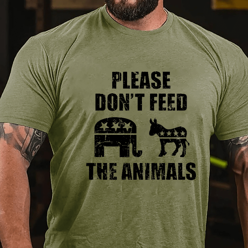 Please Don't Feed The Animals Cotton T-shirt