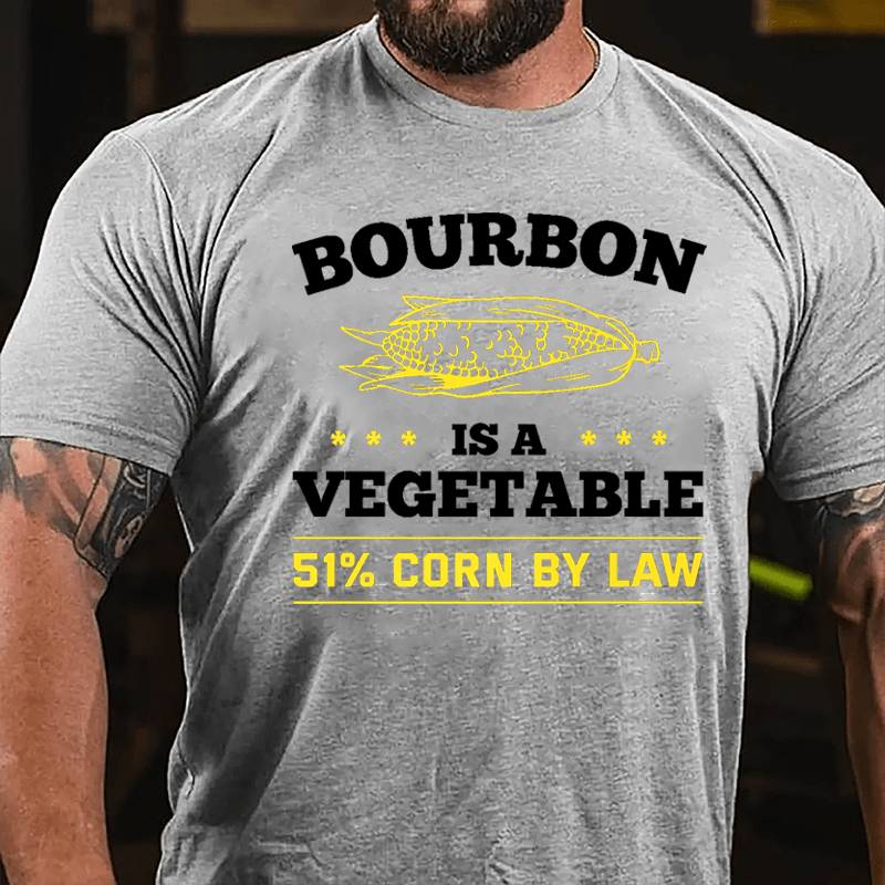 Bourbon Is A Vegetable 51% Corn By Law Men's Cotton T-shirt