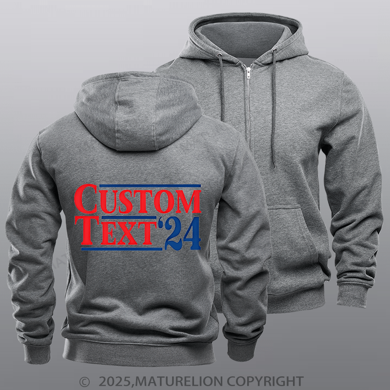 Maturelion  Men's Hoodie Election Hoodie  Zipper Hoodie