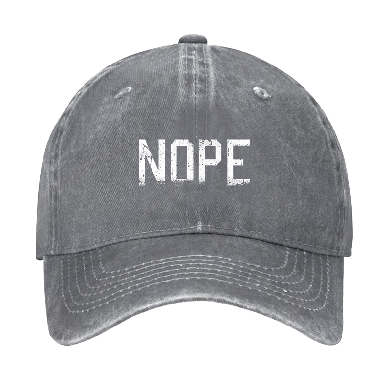 Nope Funny Sarcastic Cap