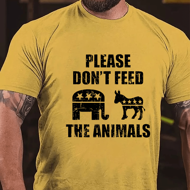 Please Don't Feed The Animals Cotton T-shirt