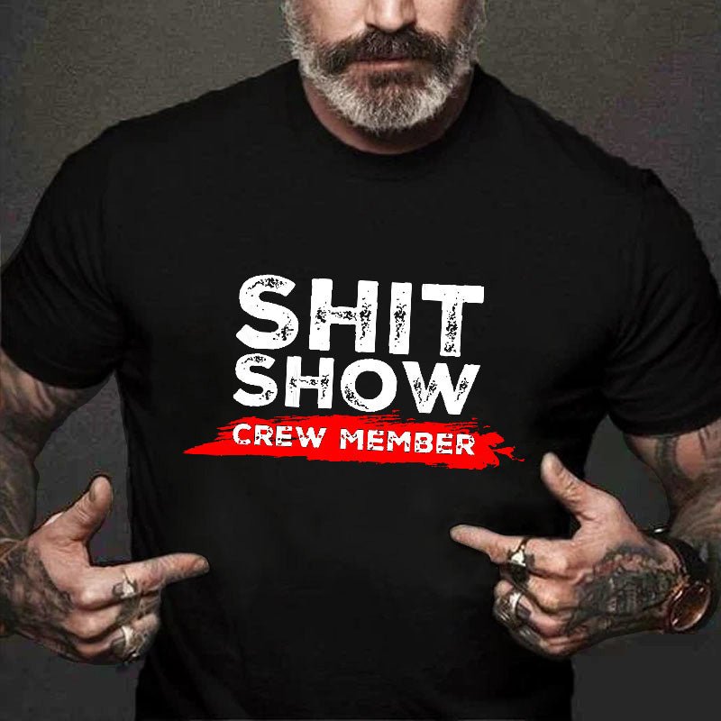 Sh*t Show Crew Member Print Cotton T-shirt