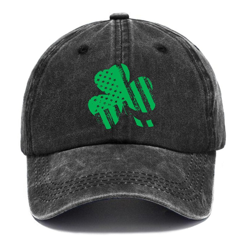 USA Flag Shamrock Print St. Patrick's Day Cap