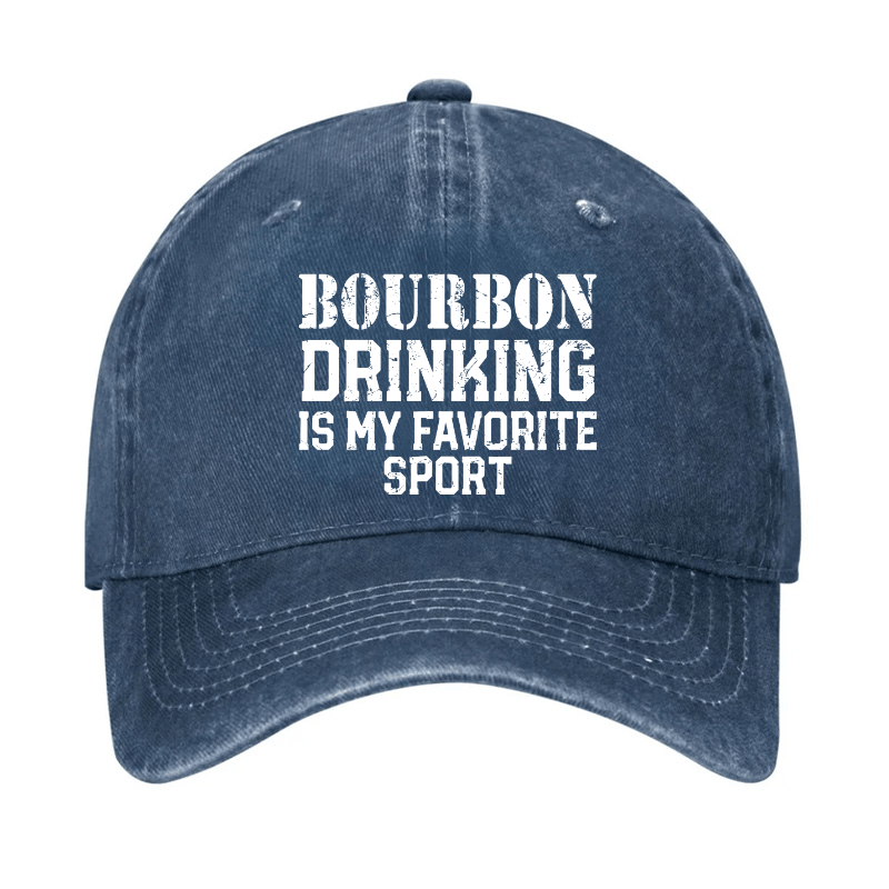 Bourbon Drinking Is My Favorite Sport Funny Alcohol Cap