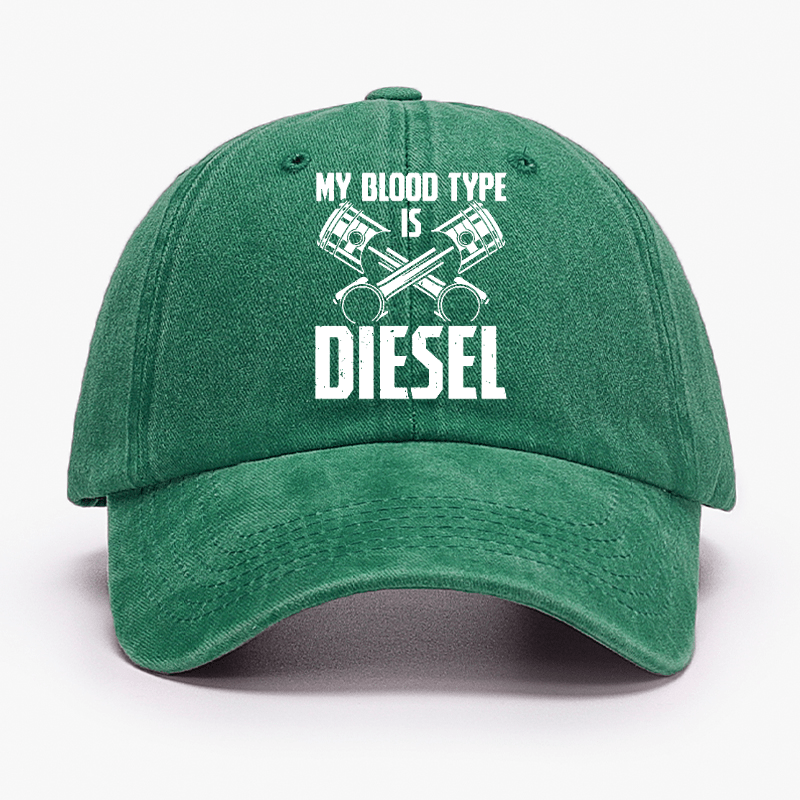 My Blood Type Is Diesel Posters Cap