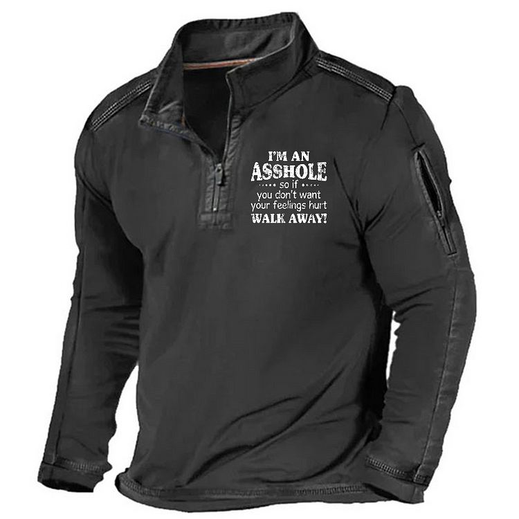 Maturelion Men's Henley Shirt I'm An Asshole So If You Don't Want Your Feelings Hurt Walk Away Henley Shirt