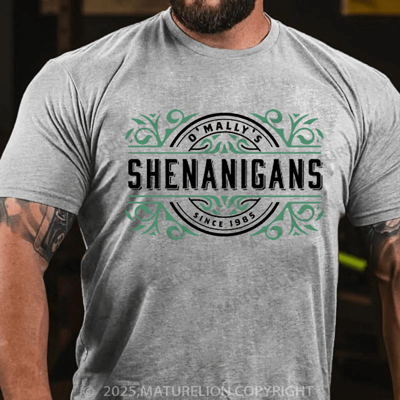 Maturelion St Patrick's T-shirt Men's Personalized Irish Shirt Family Name Custom Shenanigans Shirt