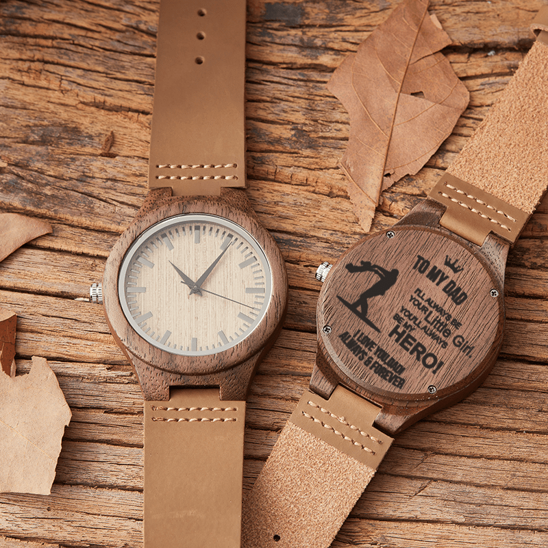 Maturelion Mens Personalized Engraved Wooden Watches