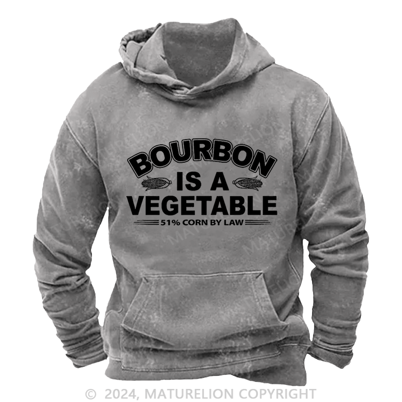 Matuerlion Men's Bourbon Is A Vegetable 51% Corn By Law Washed Hoodies