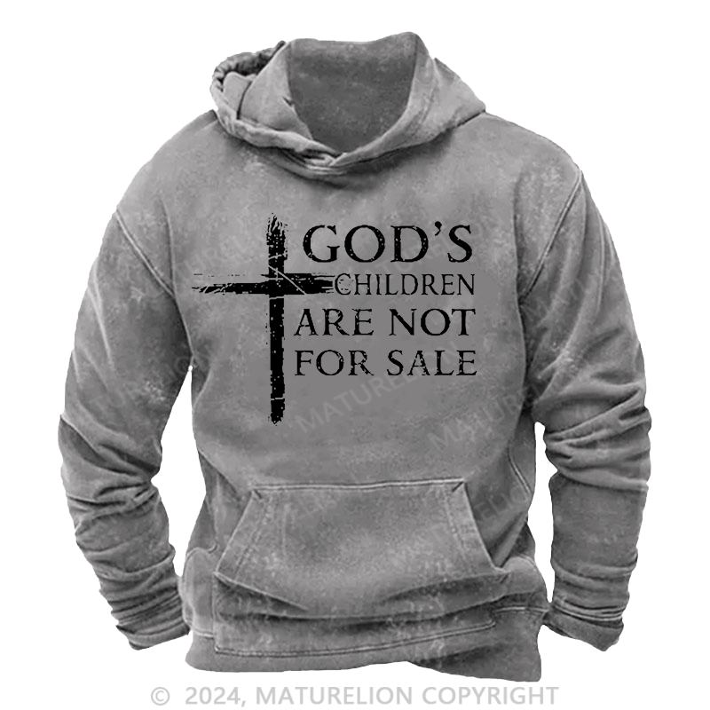 Maturelion Men's Hoodie God's Children Are Not For Sale Hoodie