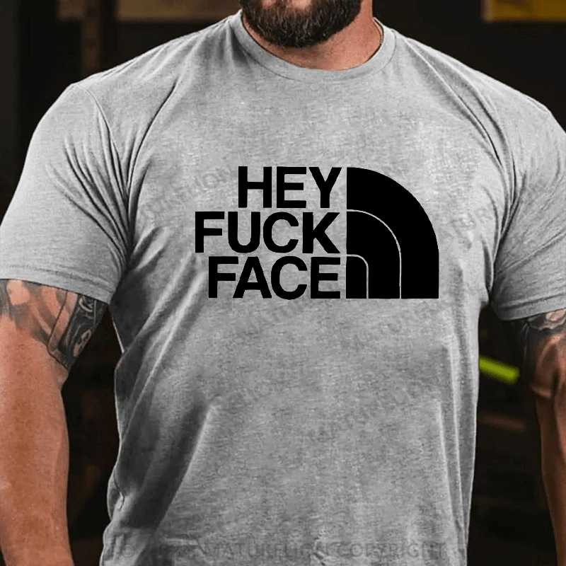 Maturelion hey fuck face Cotton T-shirt