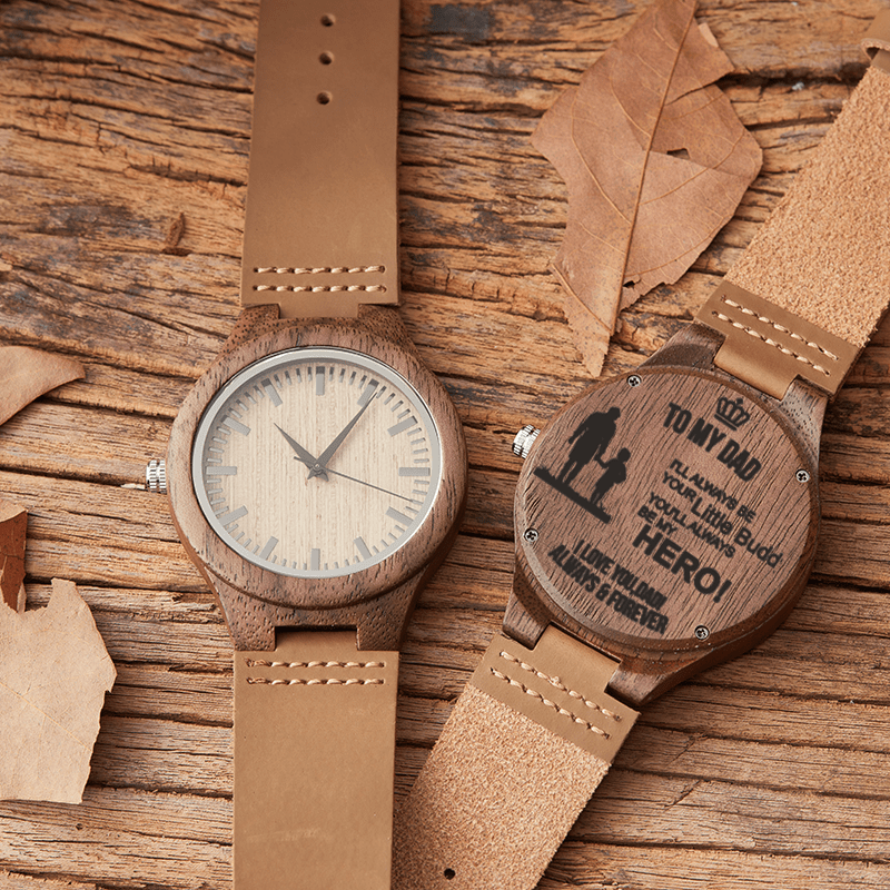 Maturelion Mens Personalized Engraved Wooden Watches