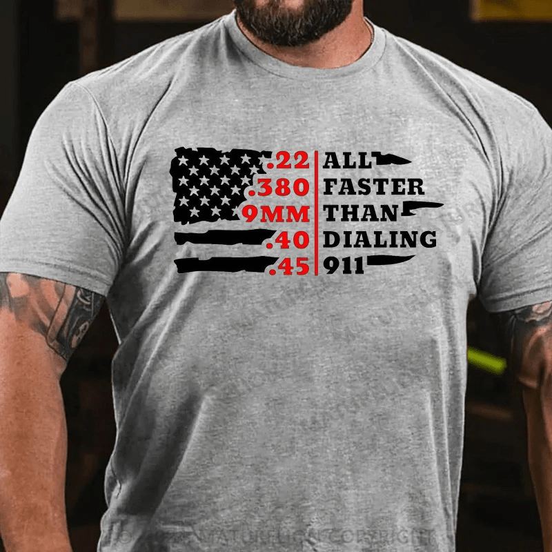 Maturelion all faster than dialing 911 Cotton T-Shirt