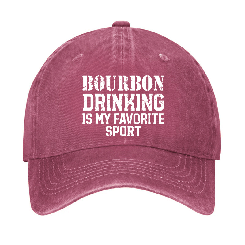 Bourbon Drinking Is My Favorite Sport Funny Alcohol Cap