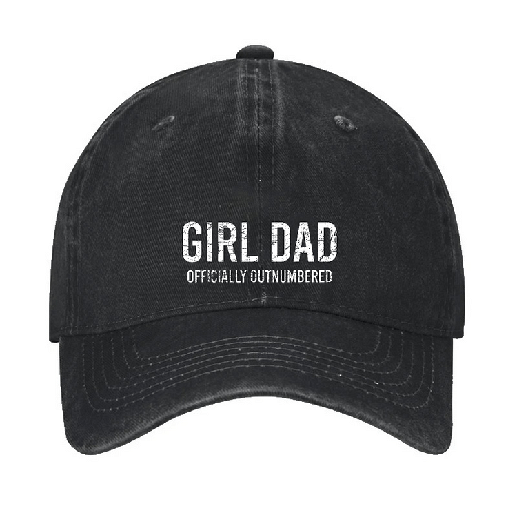 Girl Dad Officially Outnumbered Funny Cap