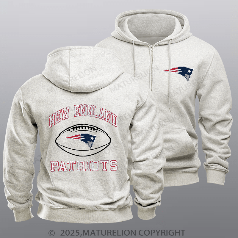 Maturelion Super Bowl Hoodie Youth Blended LS Zipper Hoodie