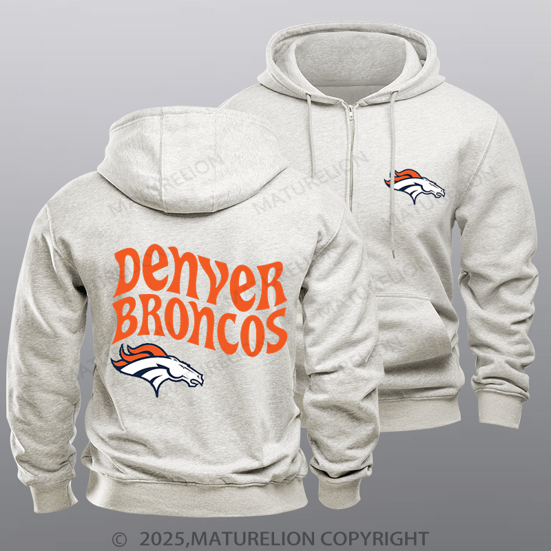 Maturelion Super Bowl Hoodie Youth Blended LS Zipper Hoodie