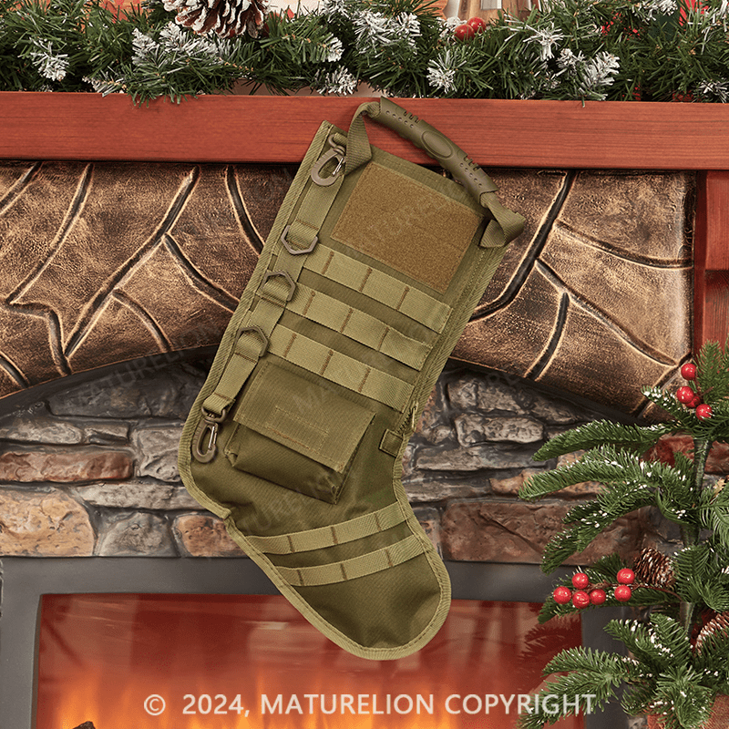 Maturelion Tactical Christmas Xmas Stocking W/Handle