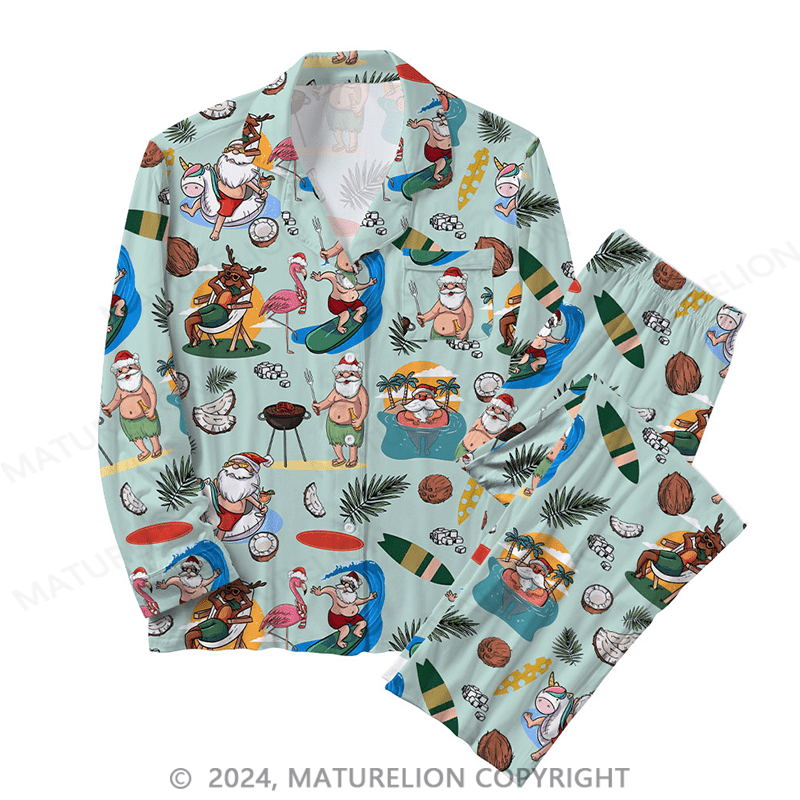 Maturelion Family Vintage Christmas Sleepwear