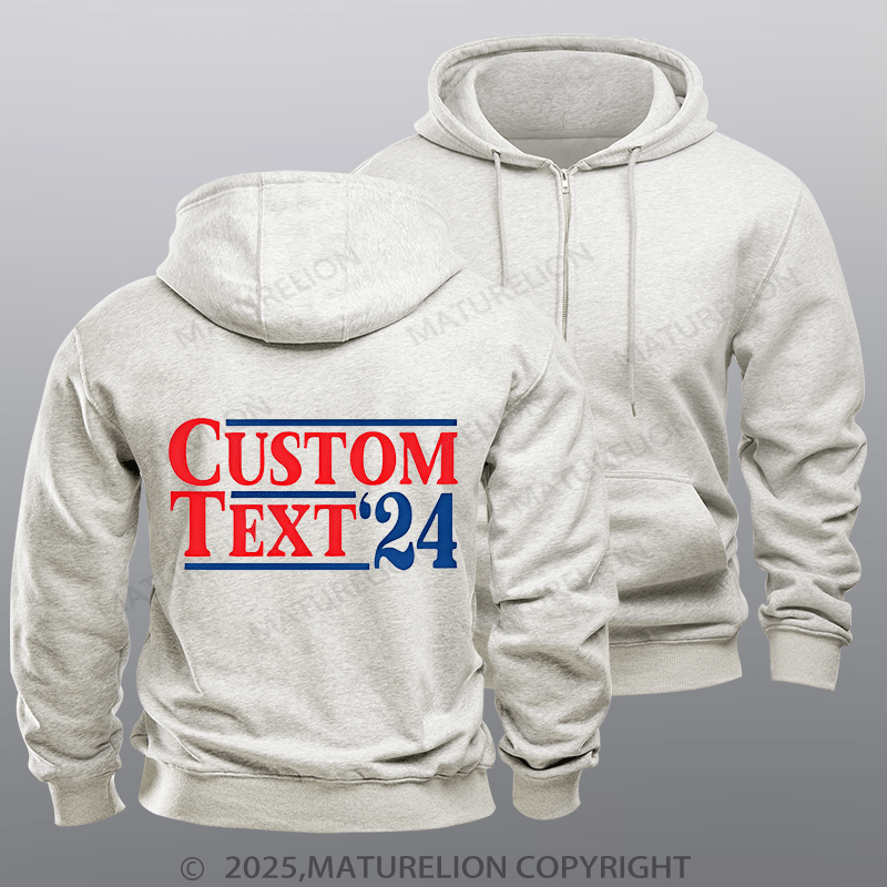 Maturelion  Men's Hoodie Election Hoodie  Zipper Hoodie