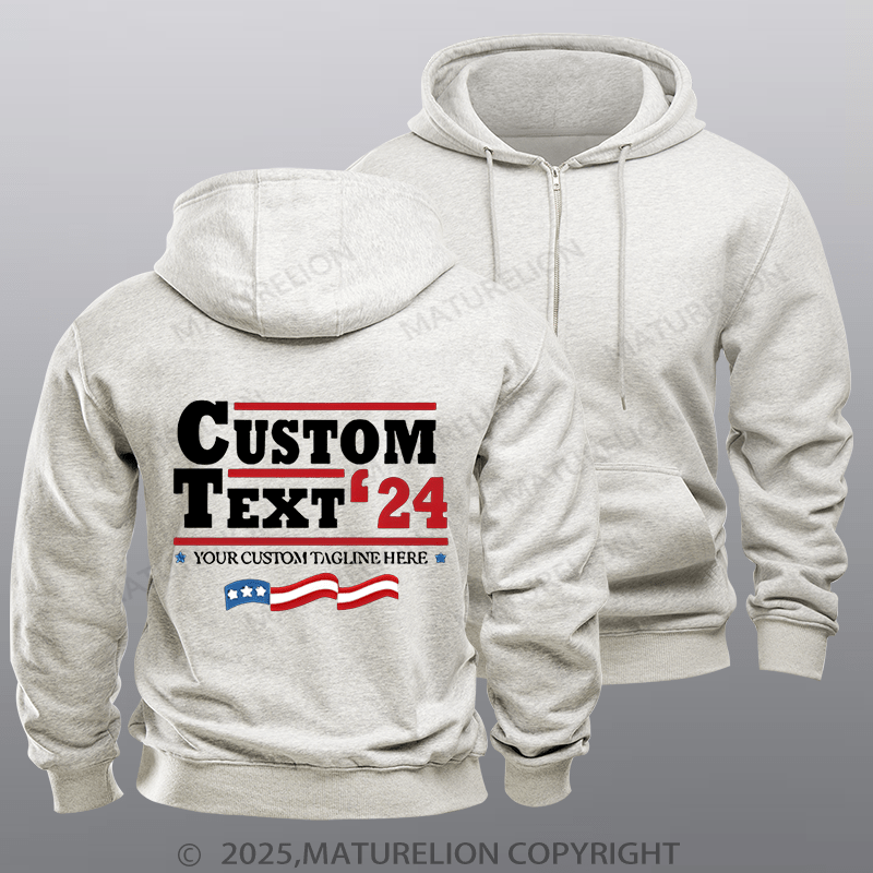 Maturelion  Men's Hoodie Personalized Election Hoodie  Zipper Hoodie