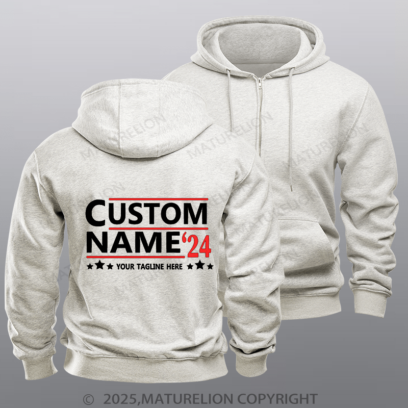 Maturelion  Men's Hoodie  Personalized Election Hoodie  Zipper Hoodie