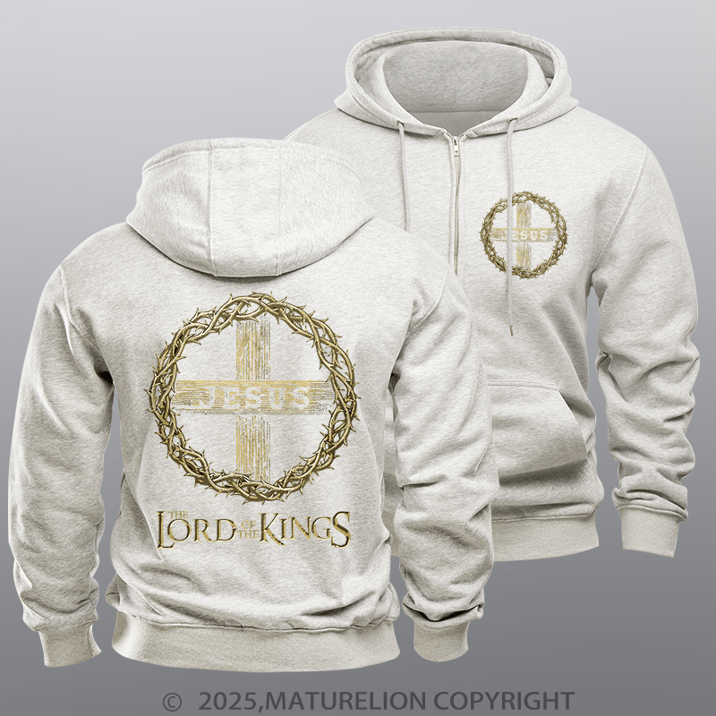 Maturelion Men's Hoodie Lord Of The Kings Zipper Hoodie