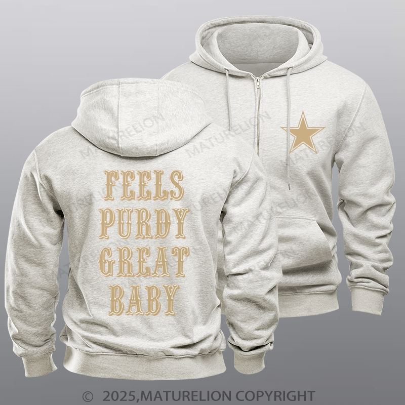 Maturelion Super Bowl Hoodie Feels Purdy Great Baby Essential Zipper Hoodie