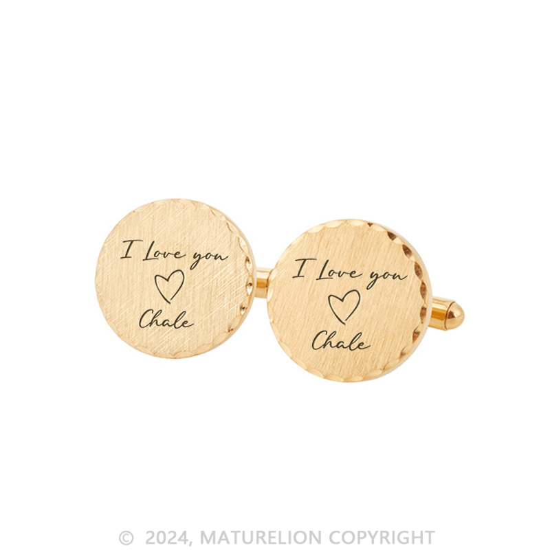 Maturelion Custom  Mens Cufflinks Groomsmen Gift