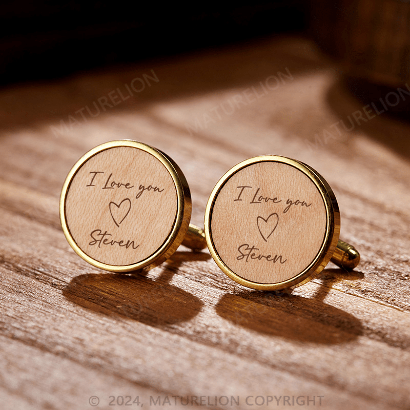 Maturelion Personalized Husband Cufflinks