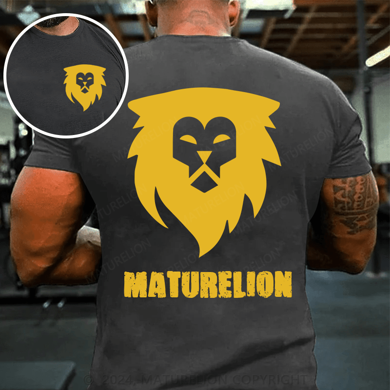 Maturelion classic  Mature Lion Printing Cotton T-Shirt