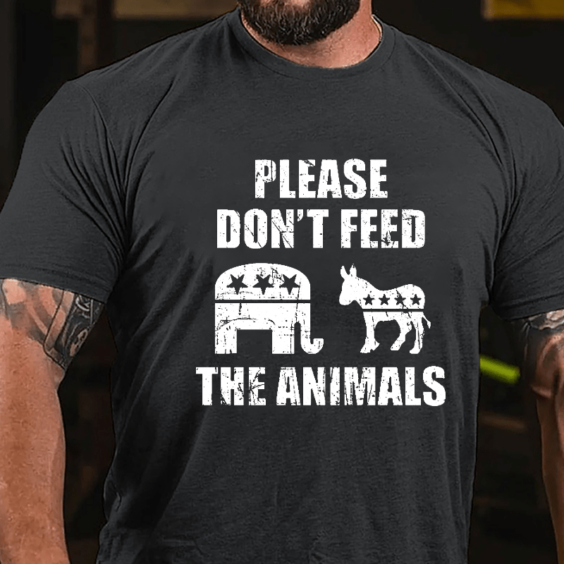 Please Don't Feed The Animals Cotton T-shirt