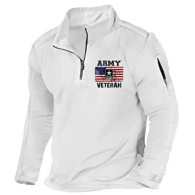 Maturelion Men's Henley Shirt Army U.S.Army Veteran Henley Shirt