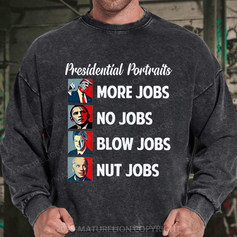 Maturelion Men's Sweatshirts Funny Political Sweatshirts Washed Sweatshirts