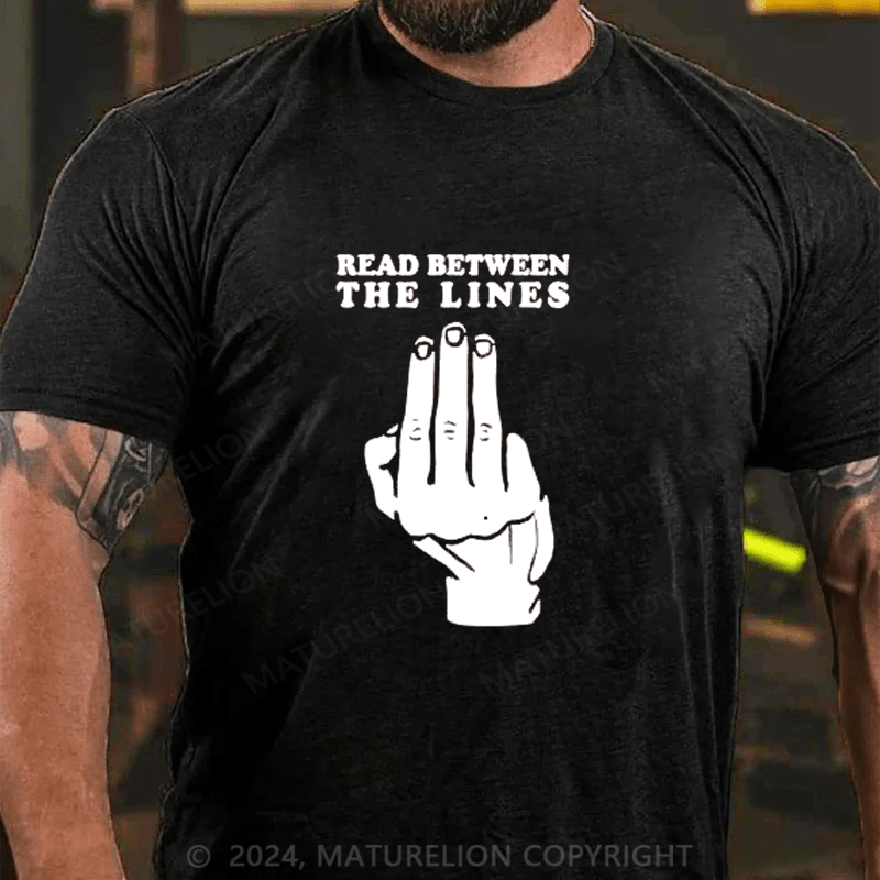 Maturelion read between the lines Cotton T-shirt