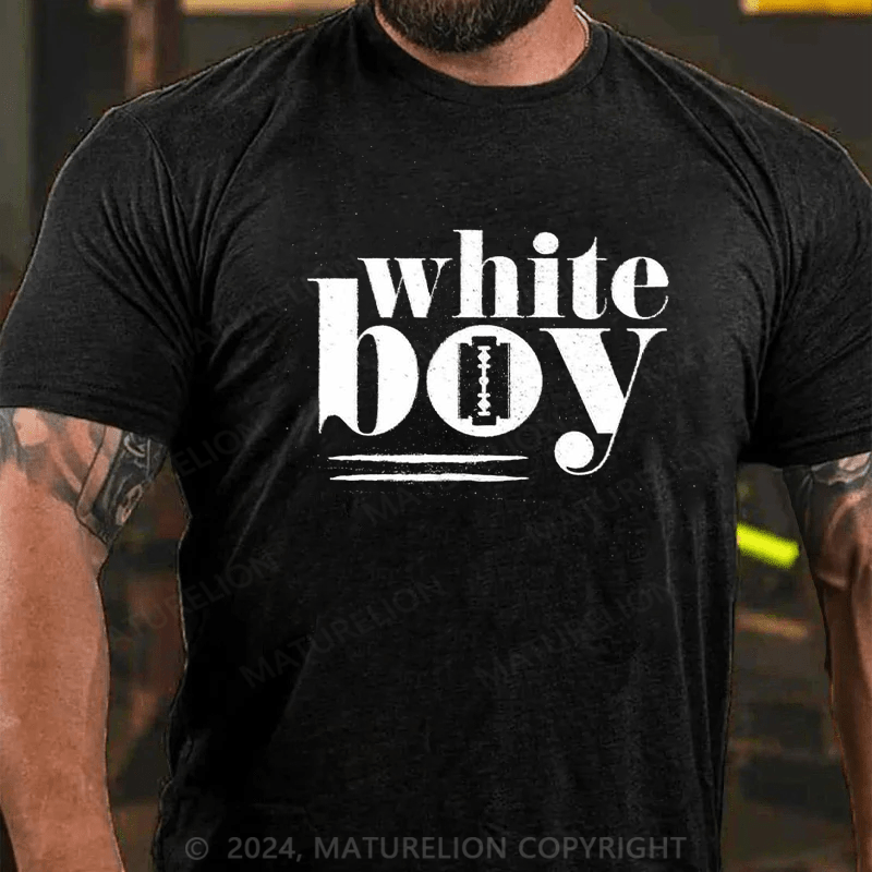 Maturelion white boy Cotton T-shirt