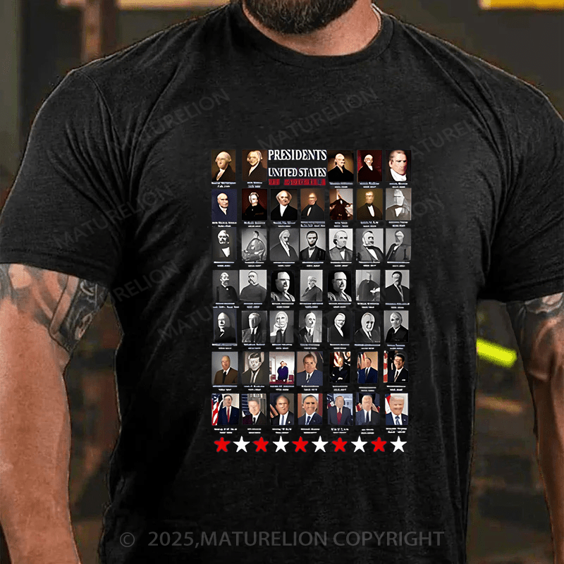 Maturelion Men¡®s T-shirt Presidents T-Shirt  Cotton T-shirt