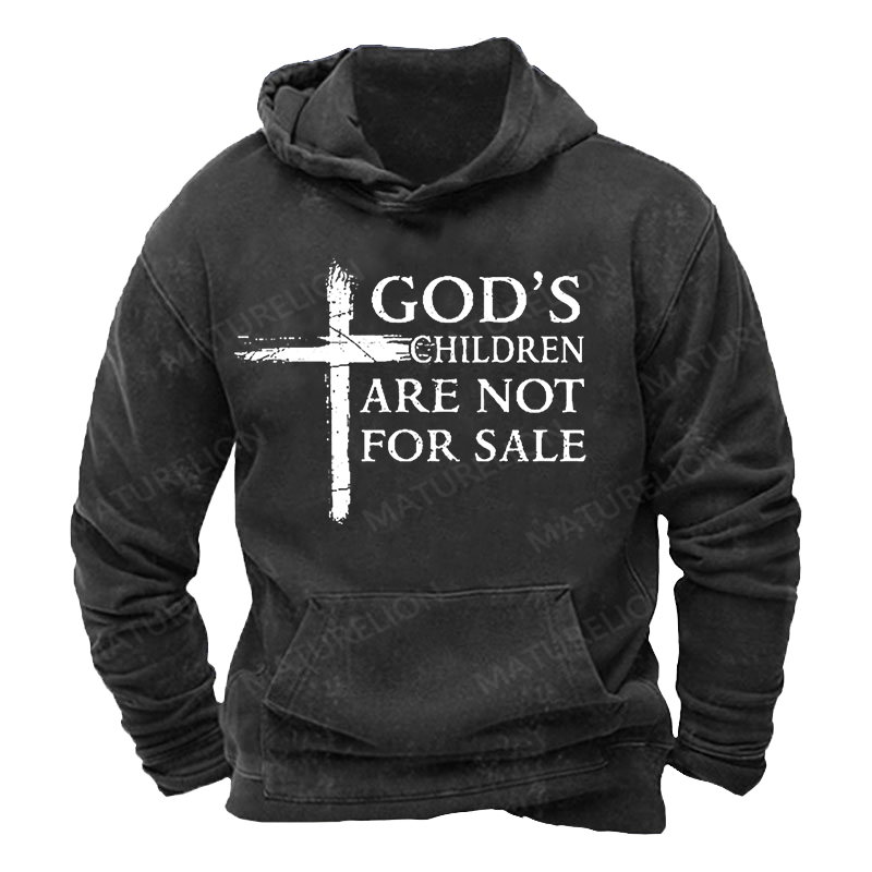 Maturelion Men's Hoodie God's Children Are Not For Sale Hoodie