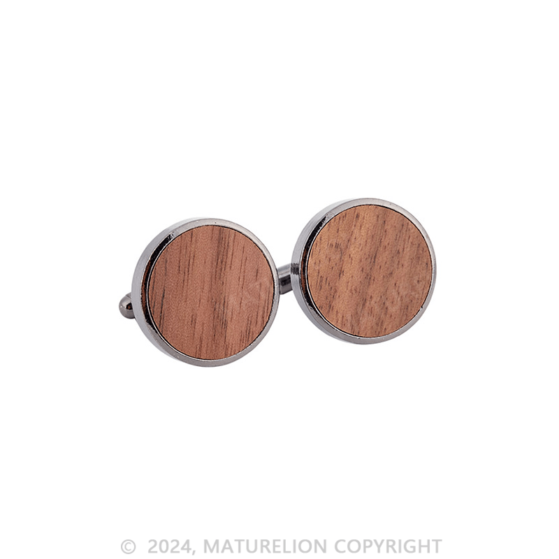 Maturelion Engraved Wood Cufflinks